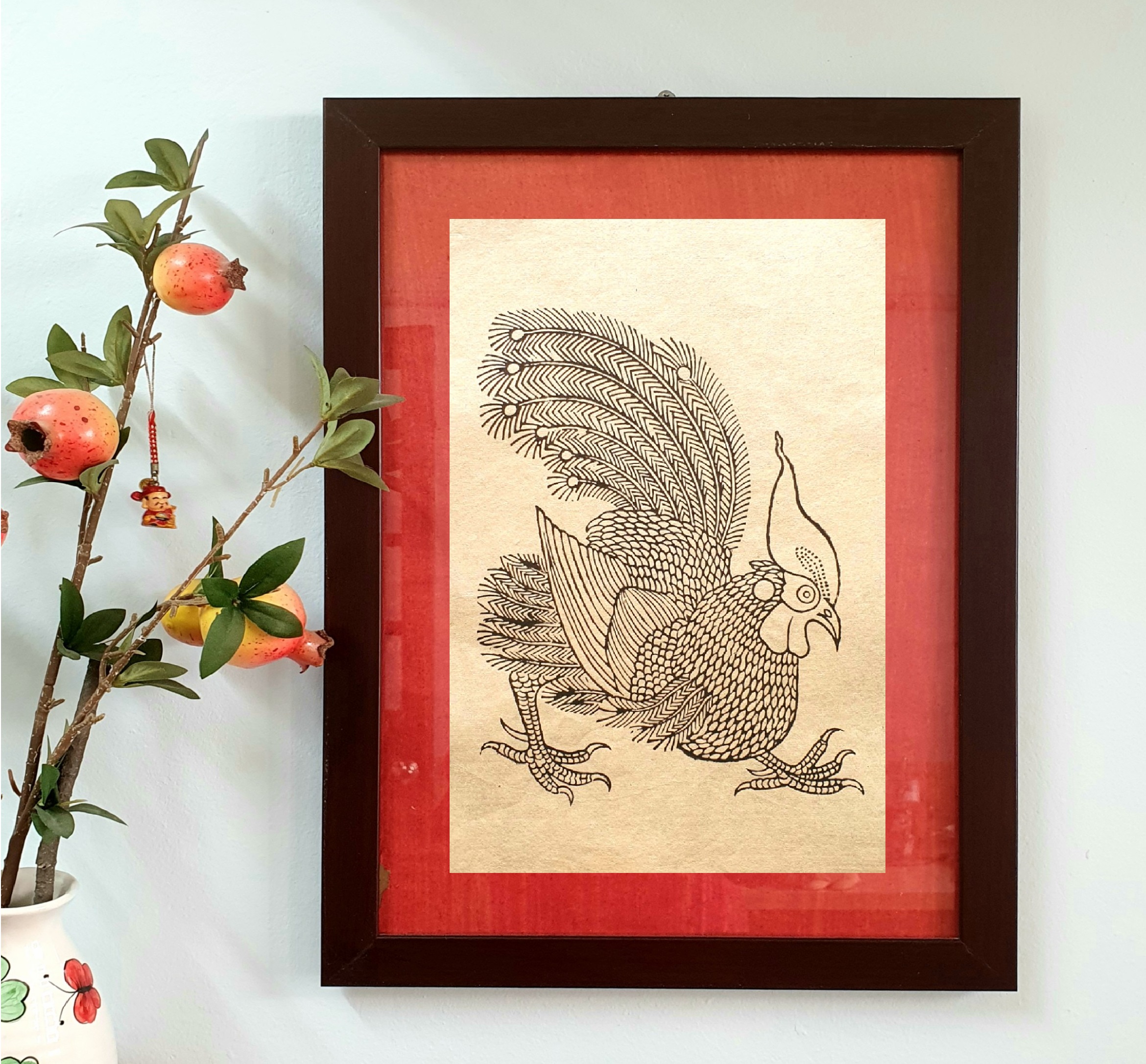 Tranh gà - Tranh Kim Hoàng - Tranh dân gian Việt Nam