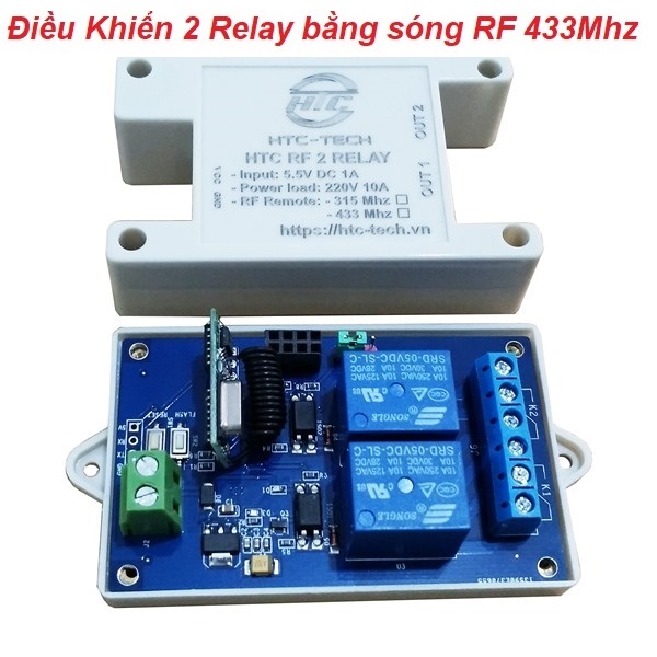 HTC-TECH Module HTC RF 2 Relay 433Mhz - BUX - Hàng Chính Hãng