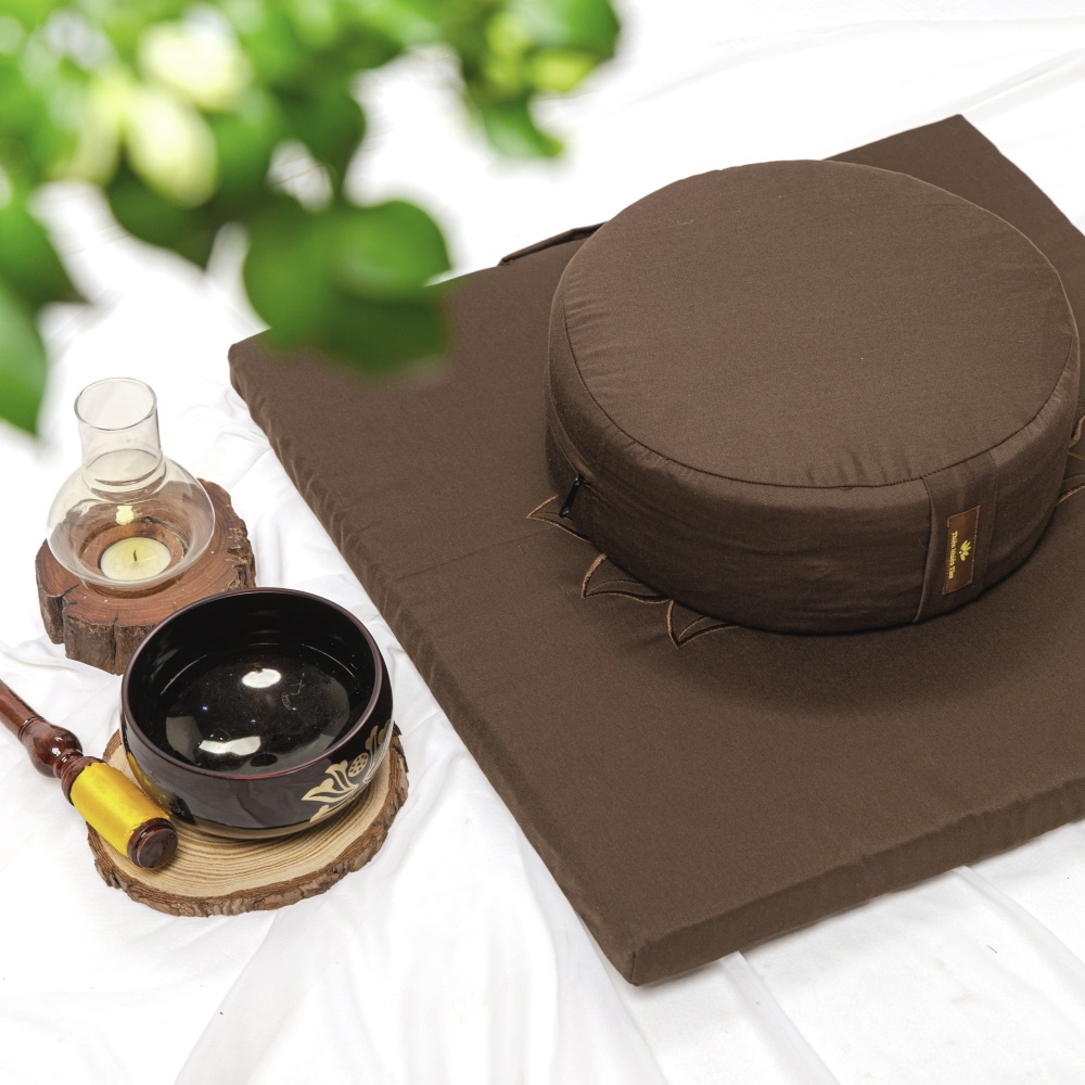 Bộ Gối ngồi thiền Thiên Nhiên Tâm - Nâu
