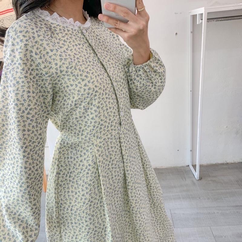 Đầm hoa nhí tay dài