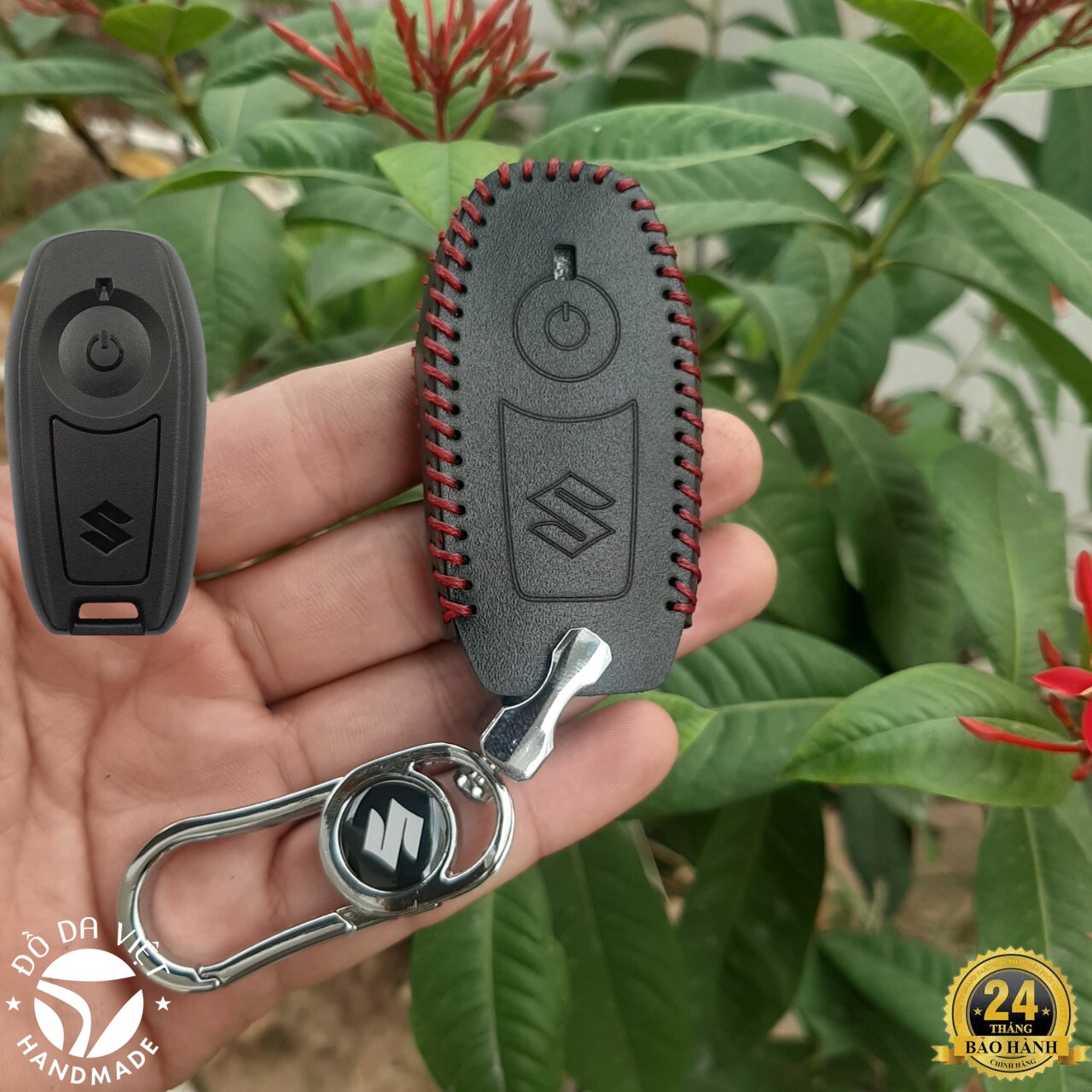 Bao Da Chìa Khóa Smartkey xe máy Suzuki GSX R150 da thật, bảo hành 2 năm