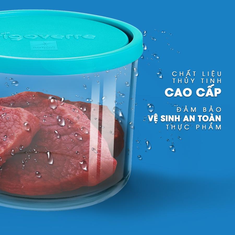 Hộp thuỷ tinh chữ nhật Frigoverre 400ml chuyên dùng ngăn đông tủ lạnh (Bormioli Rocco)- Hàng chính hãng