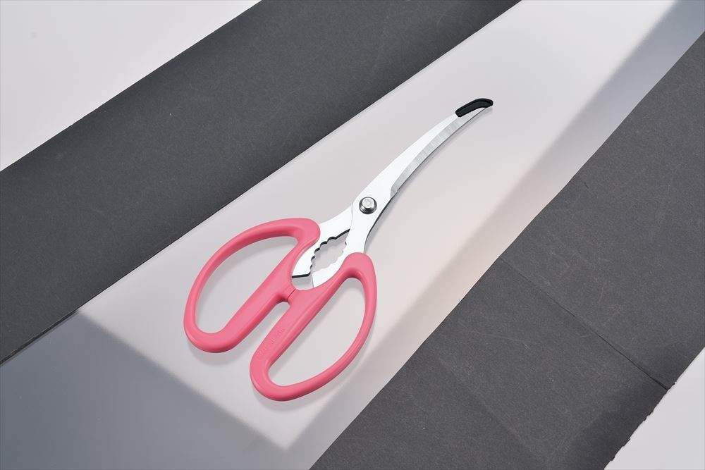 Kéo cắt thịt nướng đầu cong Shimomura Yaki Party 180mm hàng nội địa Nhật Bản