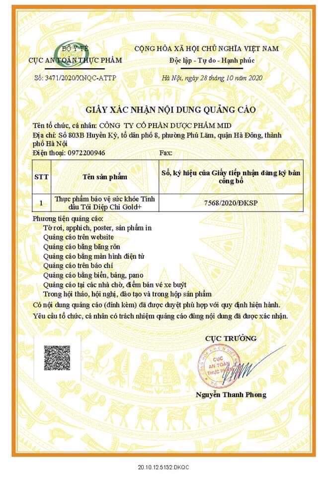 Tinh Dầu Tỏi Diệp Chi Gold+ - Tăng Đề Kháng Cho Bé Khỏe Mạnh