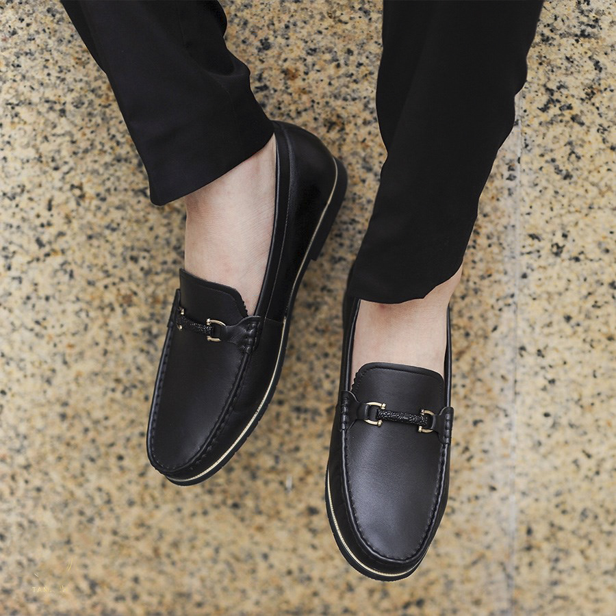 Giày Lười Nam Boat Loafers Shoes Handmade GL33- Da Nappa Cao Cấp