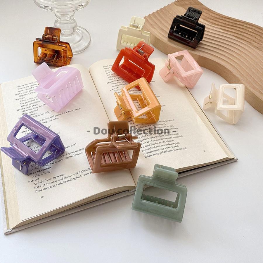 Kẹp Tóc Càng Cua Nữ Đẹp Trơn Hình Vuông Mini Hottrend Phong Cách Hàn Quốc - Mã KT015