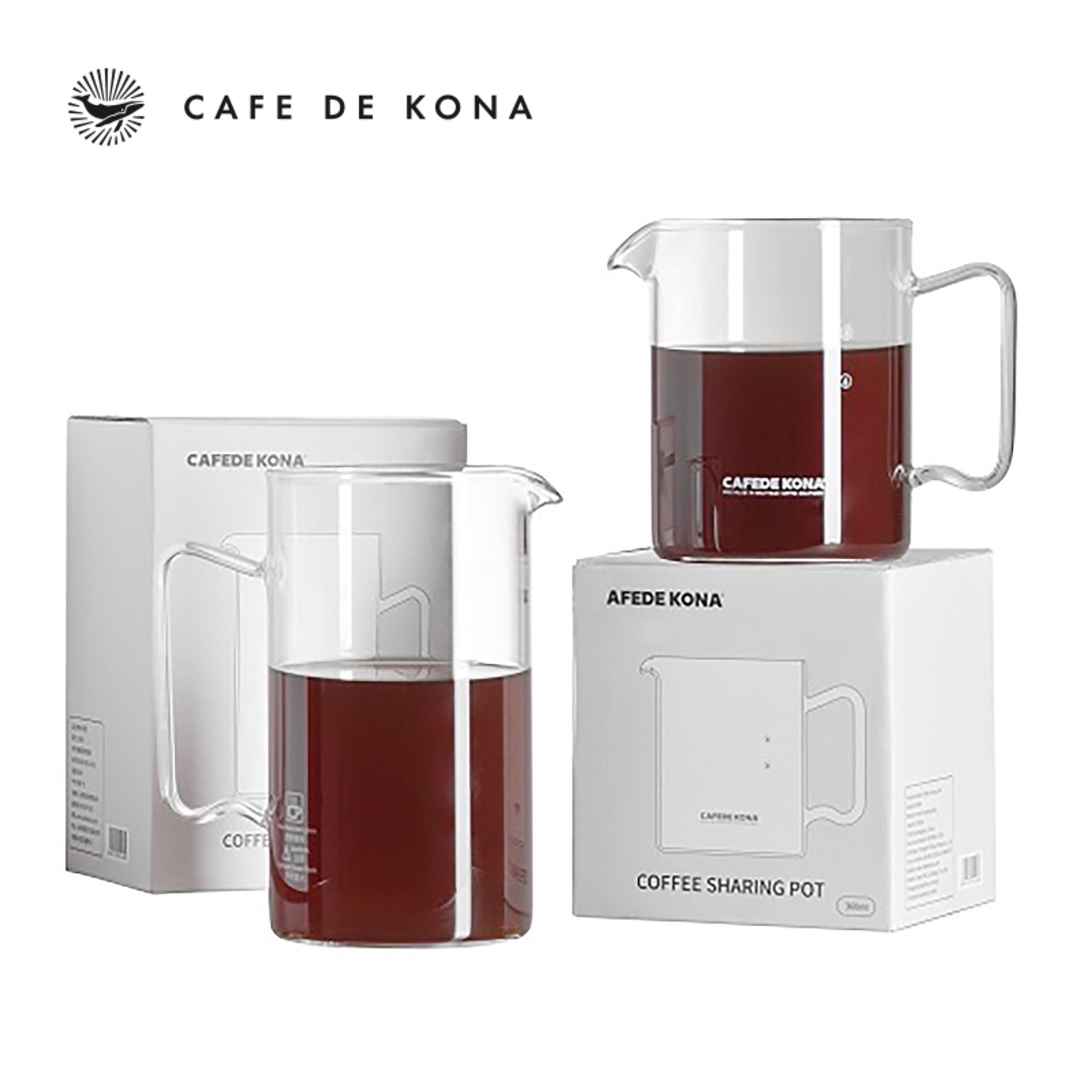 Bình ca thủy tinh thân đứng CAFE DE KONA