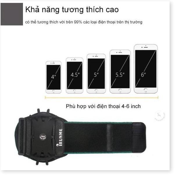 Bao đeo tay đựng điện thoại thiết kế điều chỉnh xoay tròn 360 độ