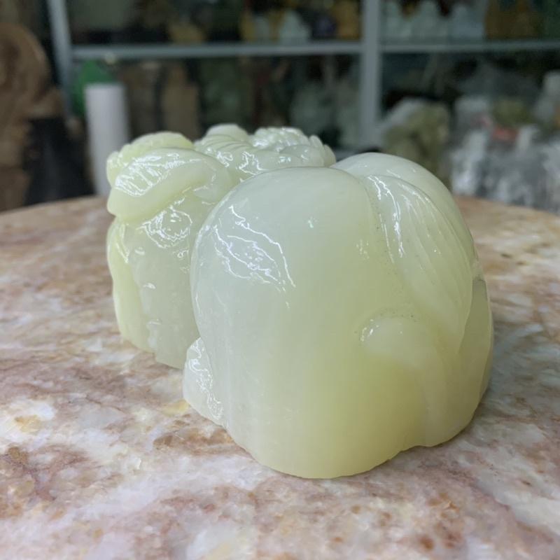 Cụ Tỳ Hưu Chiêu Tài Lộc Đá Ngọc Onix - ngang 10cm