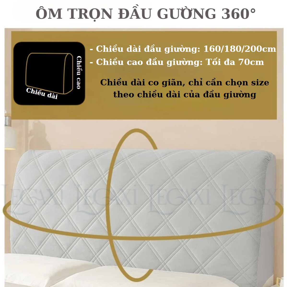 Vỏ Bọc Bảo Vệ Đầu Giường Chất Nhung Dày Dặn Co Giãn Tốt, Chống Bụi Bẩn, Va Đập Cho Trẻ Em, Người Lớn