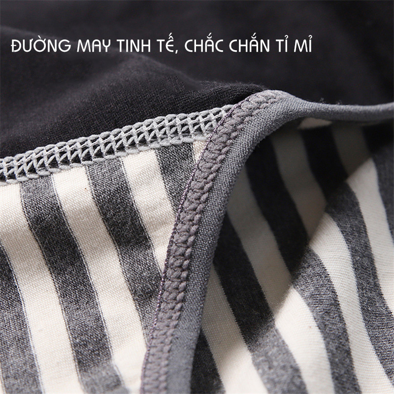 Quần Lót Nam- Sịp Cotton Sọc Ngang Mềm Mỏng Thấm Hút Mồ Hôi K146