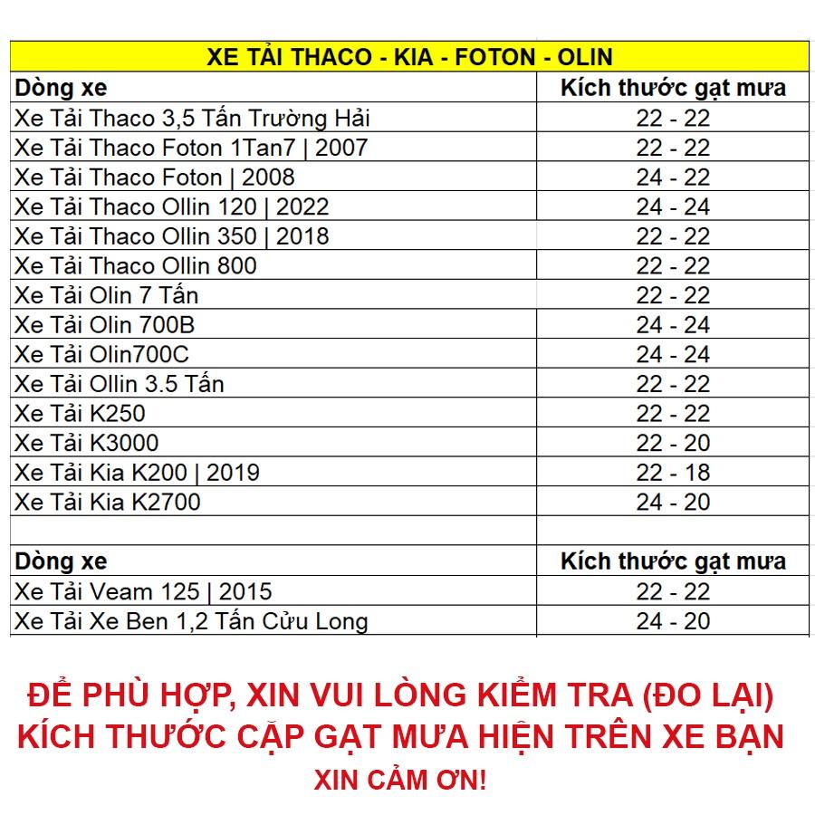 Cần gạt nước mưa xe tải Suzuki 5tạ 1.9-2.5-3-3.5-6 tấn cây gạt khung sắt lưỡi silicon làm sạch kính ô tô