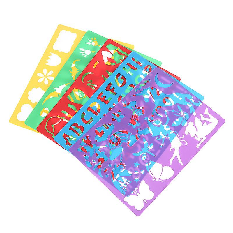20pcs Kids DIY Vẽ stprints bảng rỗng Đặt mẫu sơn nhựa trẻ em