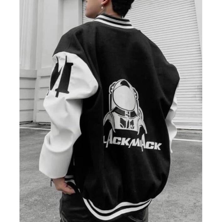 Áo khoác dù bomber jacket phối tay BLACK MIACK form rộng nam nữ unisex