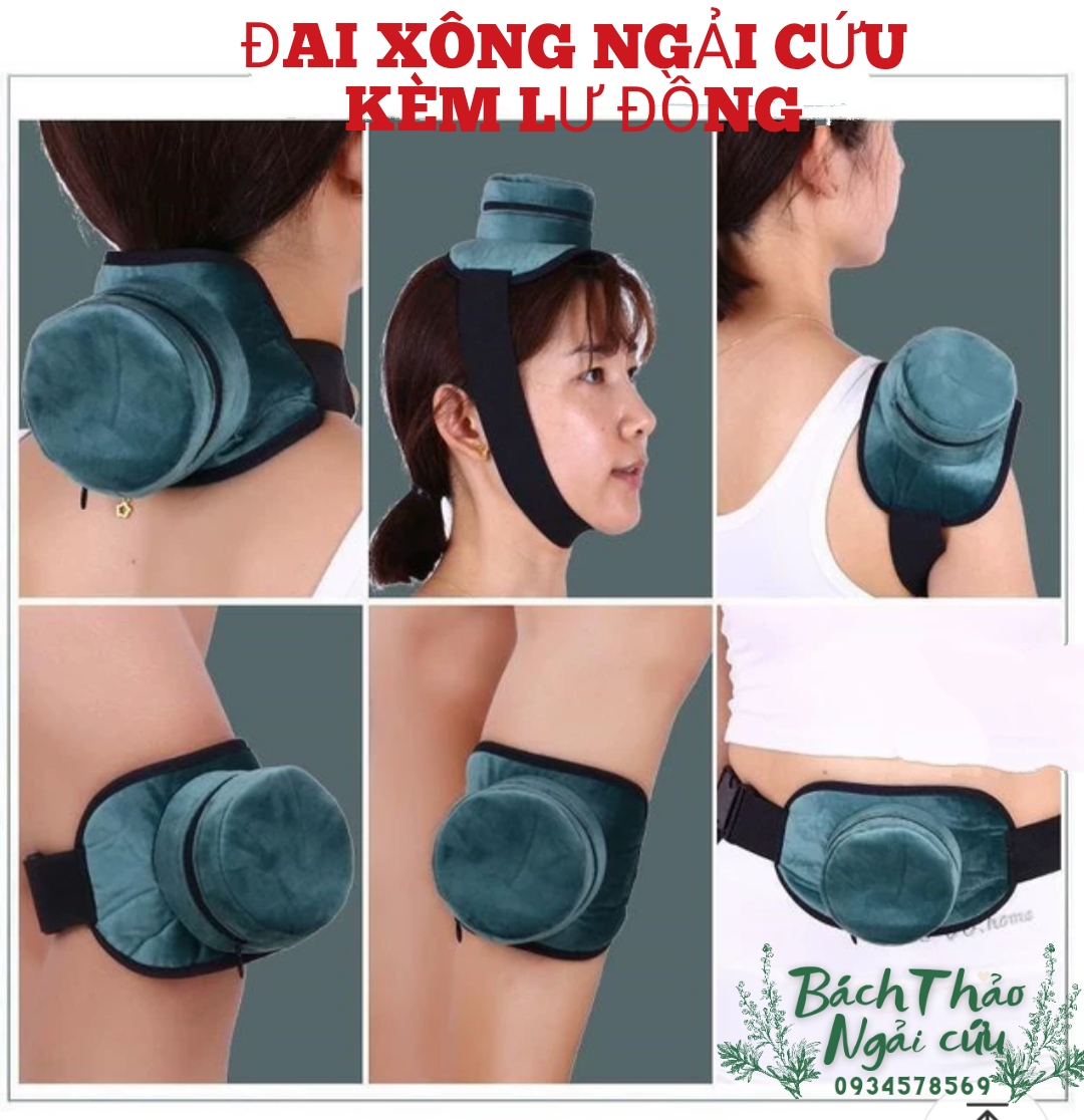 Đai xông ngải cứu kèm lư đồng cao cấp, tặng 10 viên ngải đoạn