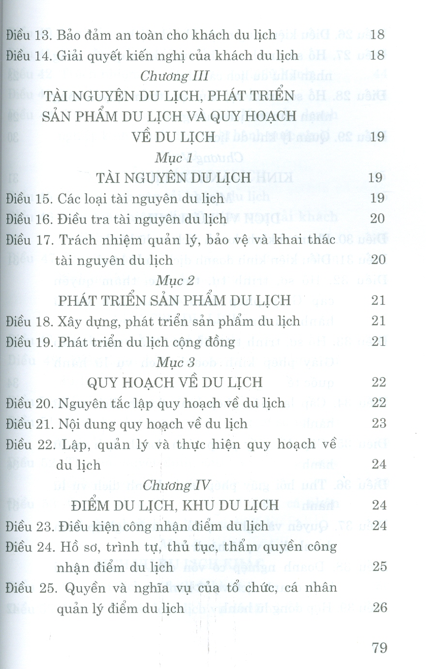 Luật Du Lịch ( Hiện Hành)