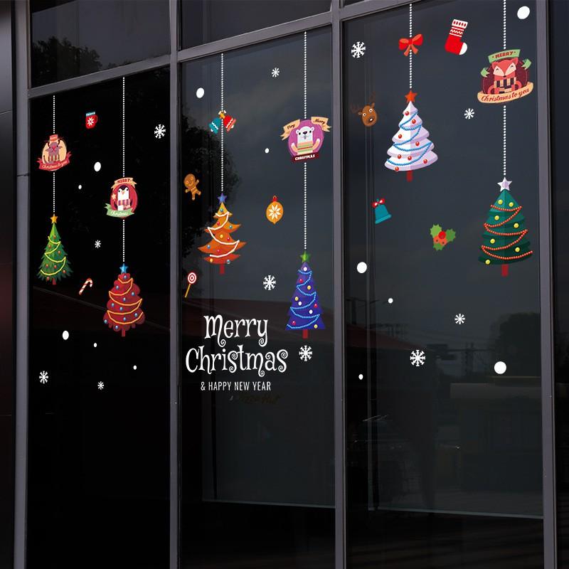 Decal dán tường decor mẫu noel trang trí tết, noel giáng sinh năm mới