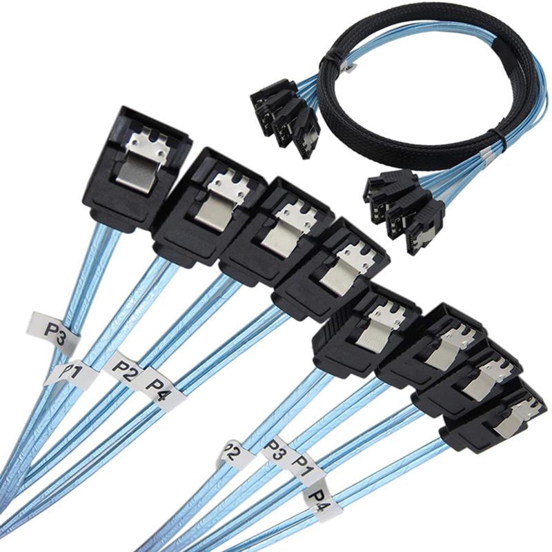 4/6 PCS/Đặt SATA thành cáp SATA 6 Cổng/Set Date Cáp SATA 7 PIN TO SATA 7 PIN SAS Cáp 6Gbps HDD Cáp cho máy chủ
