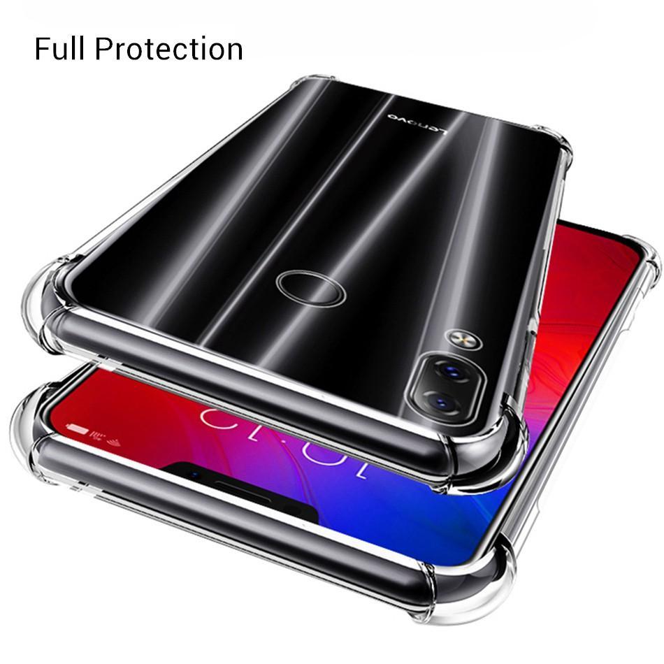 Ốp điện thoại TPU Silicon trong suốt dáng mảnh có túi khí mềm chống sốc dành cho Lenovo Z5/Z5S/K8/K8+/K8 Note