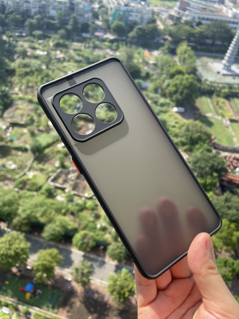 Ốp lưng cho Oneplus 10 Pro nhám viền màu che camera
