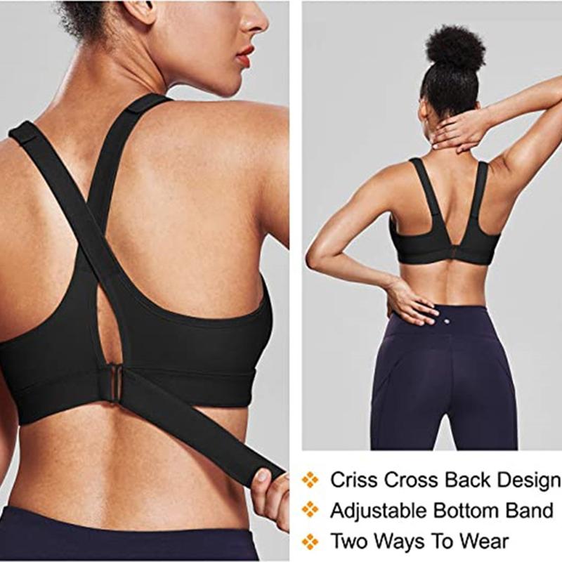 Áo Ngực Thể Thao Nữ Sportswe Crop Thể Thao Hàng Đầu Có Thể Điều Chỉnh Dây Thảm Yoga Dây Kéo Chạy Áo Ngực Push Up Áo Vest Chống Sốc Quần Lót Tập Gym Áo Bralette