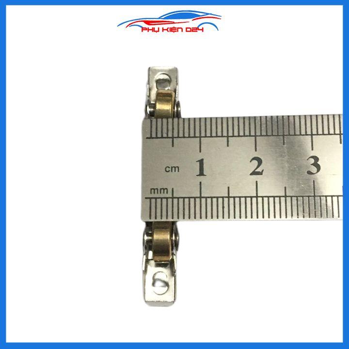 1 chiếc con lăn trượt 2 bánh xe đẩy kéo dày 5mm bằng đồng chịu lực tốt