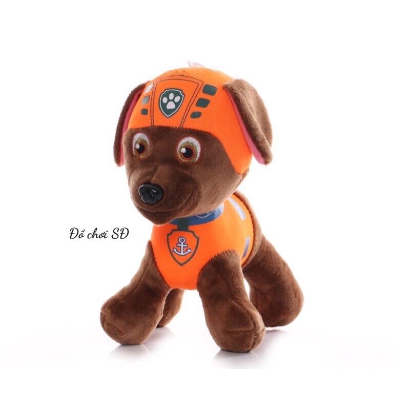 Thú bông đội chó cứu hộ 20 cm - nâu