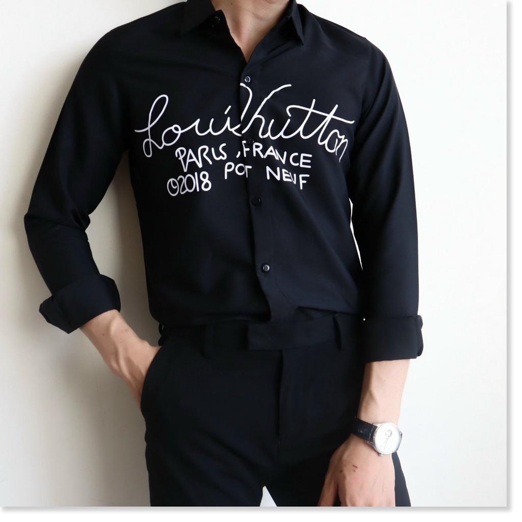 Áo sơ mi in thêu dài tay dành cho nam giới cực phong cách , hot 2021 MẪU MỚI NHẤT HIỆN NAY