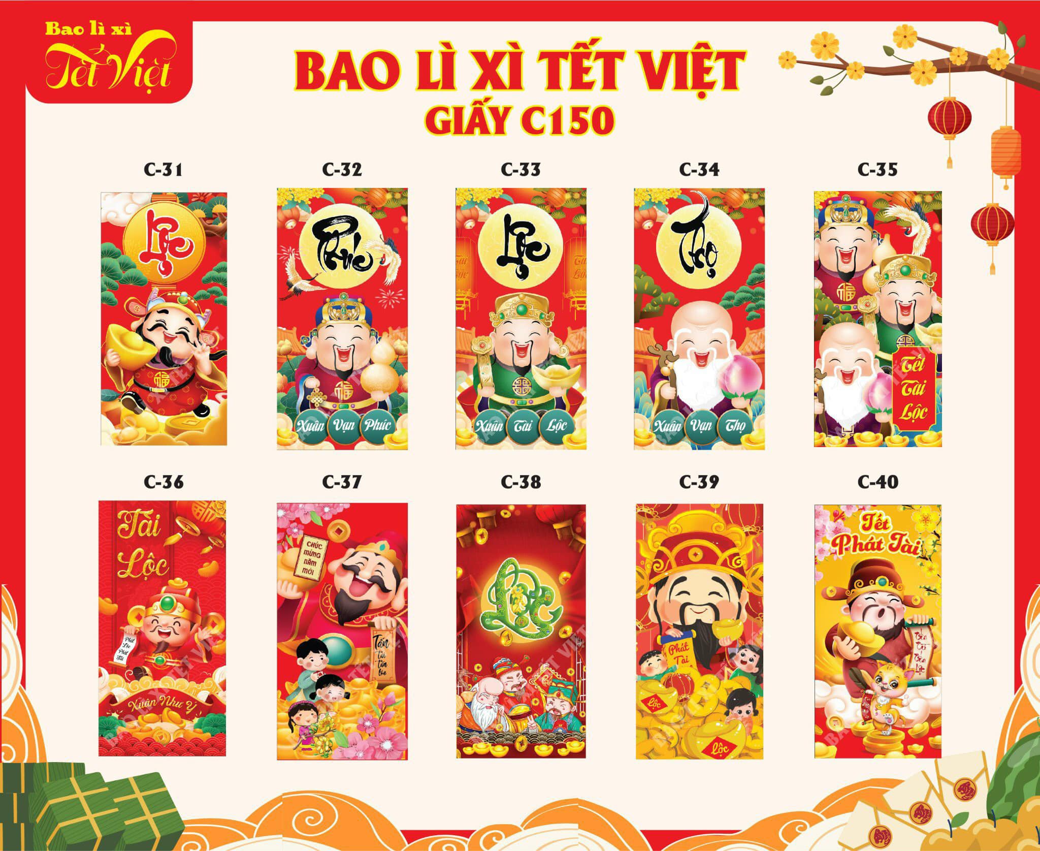 Combo 500 Bao Lì Xì Tết 2023