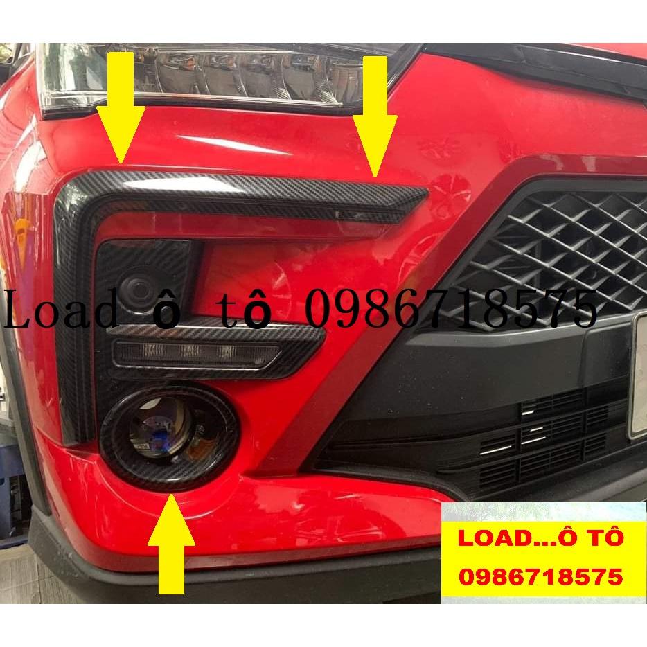 Ốp Viền Đèn Gầm Trước Xe Carbon Toyota Raize 2022-2023 Thiết Kế Vân Carbon Cao Cấp