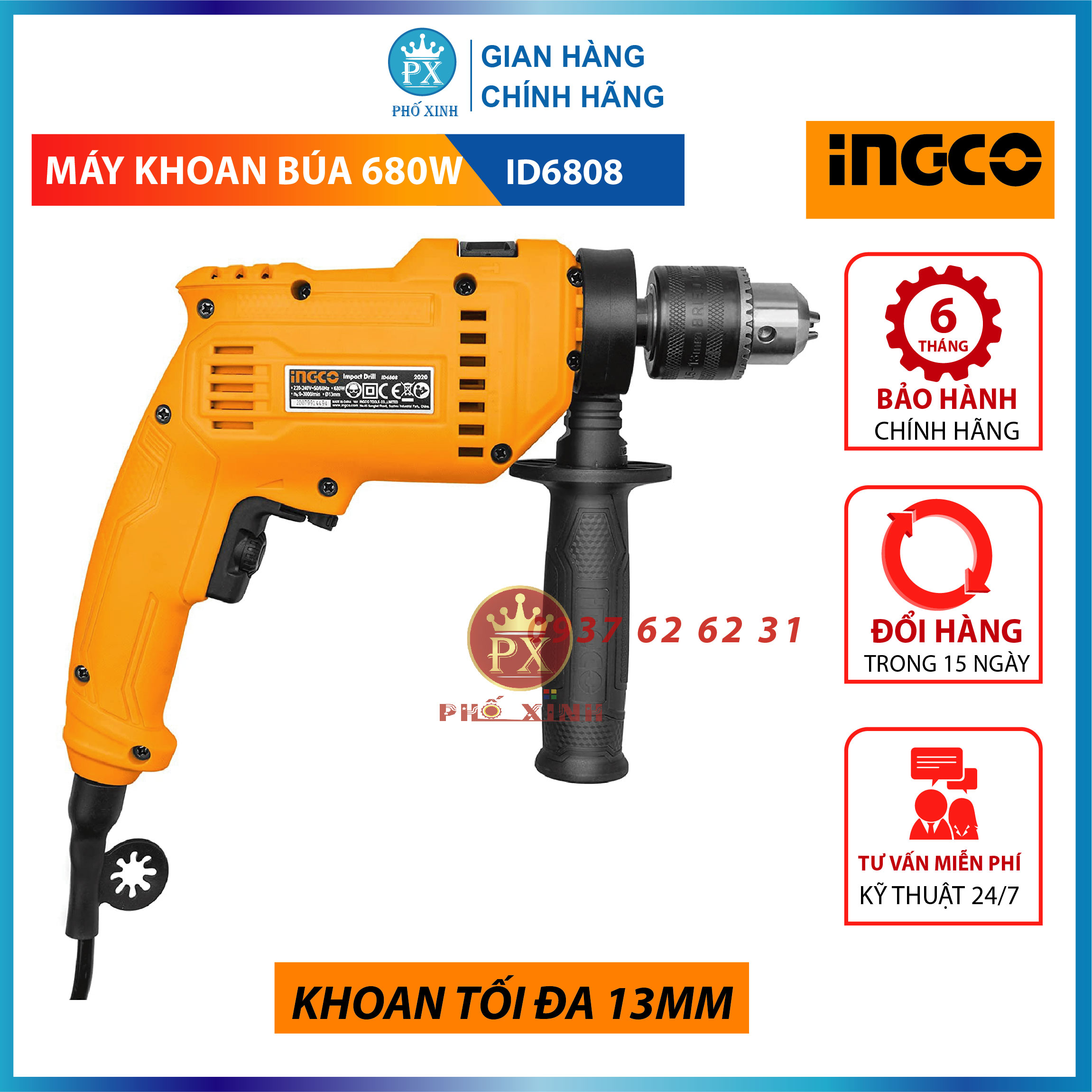 Máy khoan cầm tay INGCO ID6808 680W