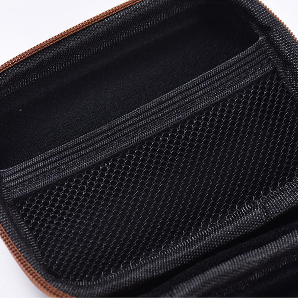Túi hộp EVA bọc da khung cứng chống sốc đựng phụ kiện điện thoại, tai nghe, bộ sạc điện thoại, pin dự phòng mini (11,5x9x4cm)- Hàng chính hãng