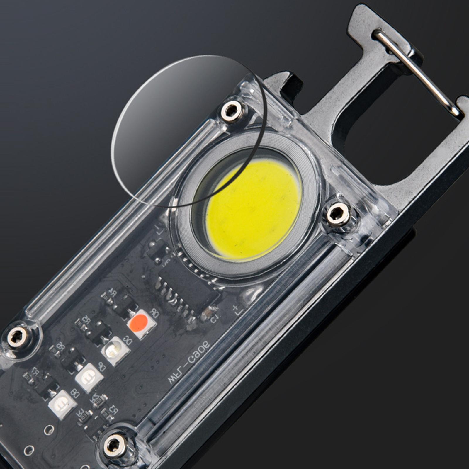 COB Flashlight LED Keychain Flashlight for Camping Supplies Hiking