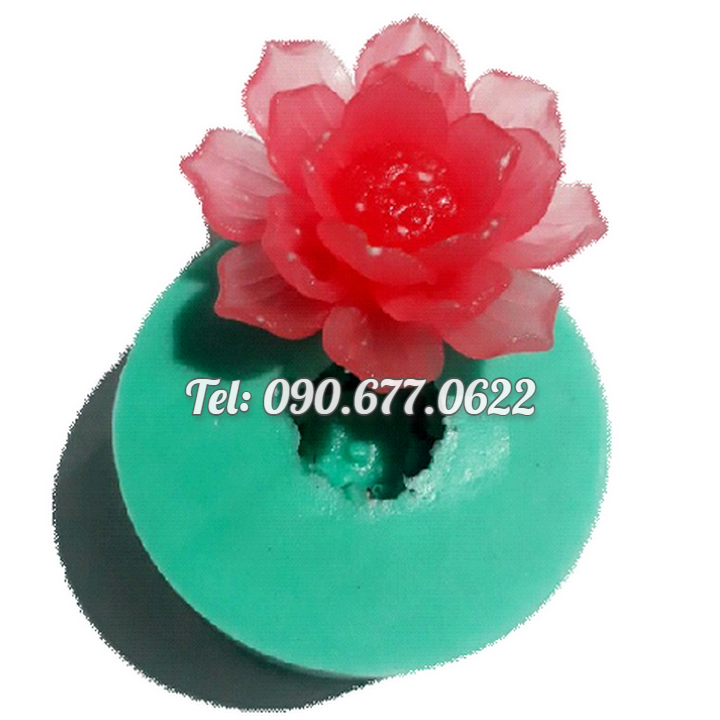 Khuôn làm bánh, rau câu silicone hoa sen nở nhiều tầng loại 8 cm – Mã số 1998