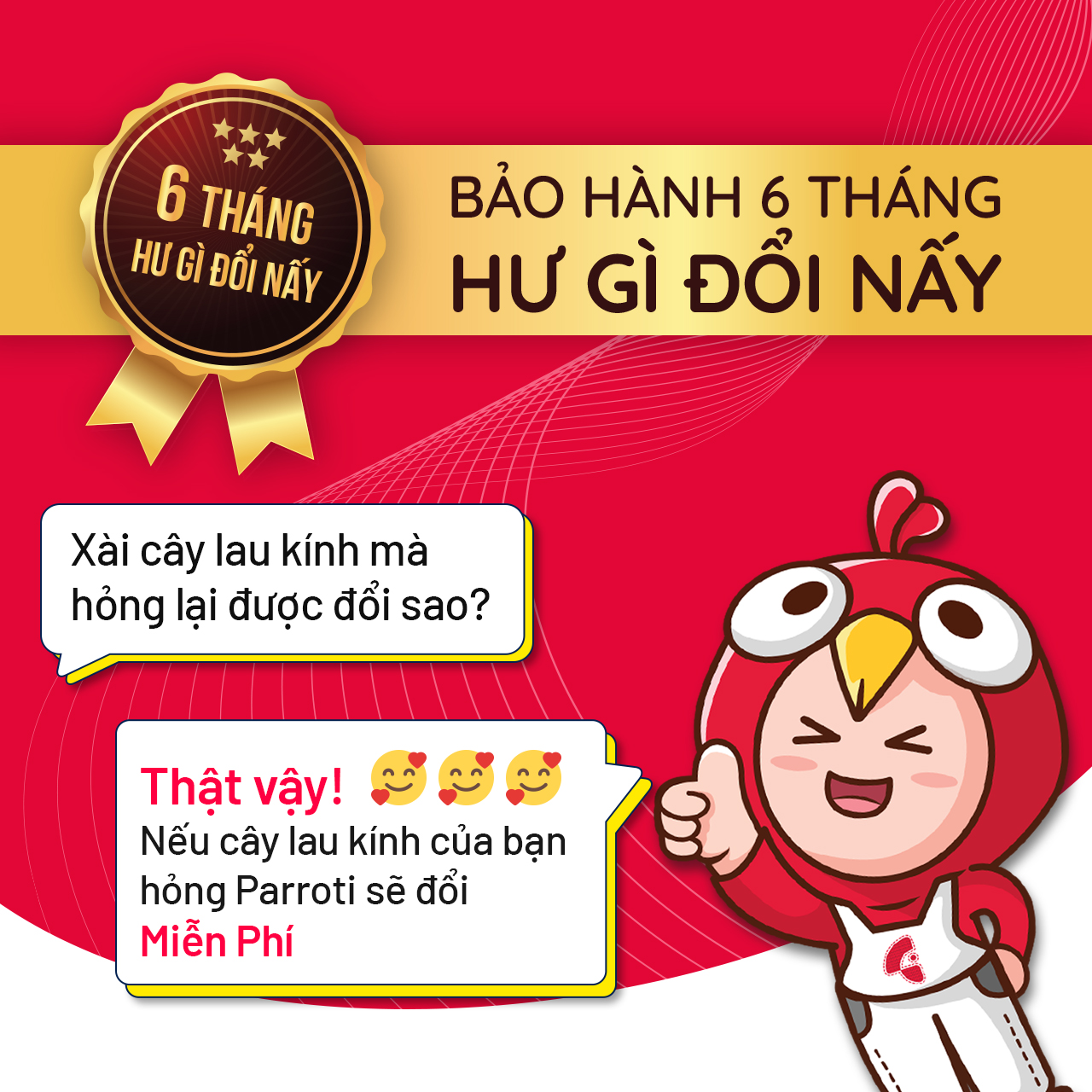 Cây lau kính, gạt chùi kính đa năng 2 đầu trong 1 - Parroti Shiny SN01