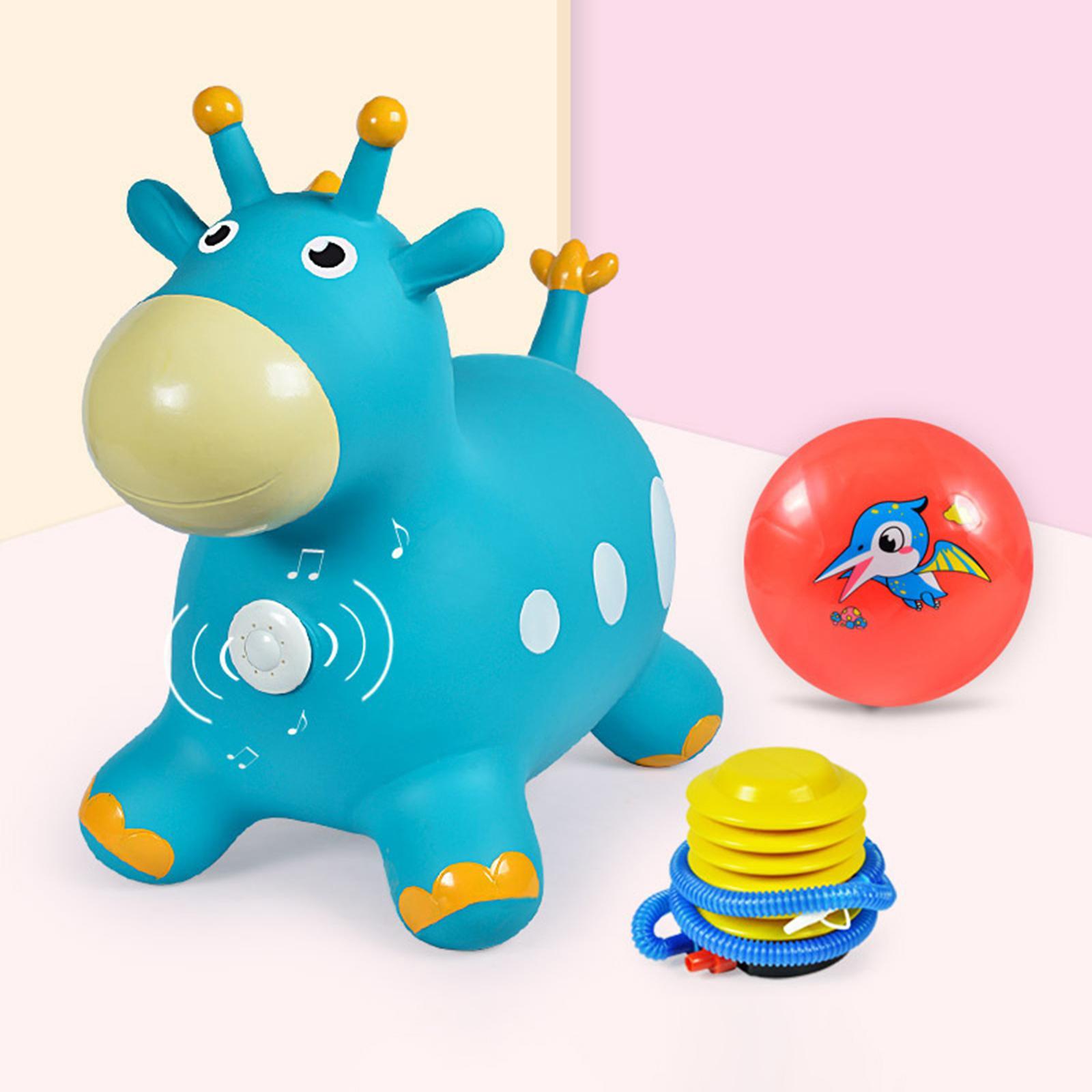 Inflatable Bouncy Animal Toddlers Toy with Music Indoor Outdoor Used