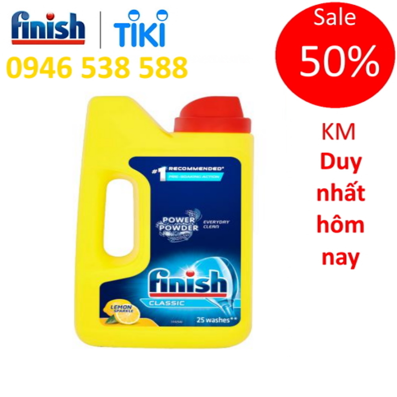 Bột rửa bát Finish 2.5kg dùng cho Máy rửa bát chén chính hãng