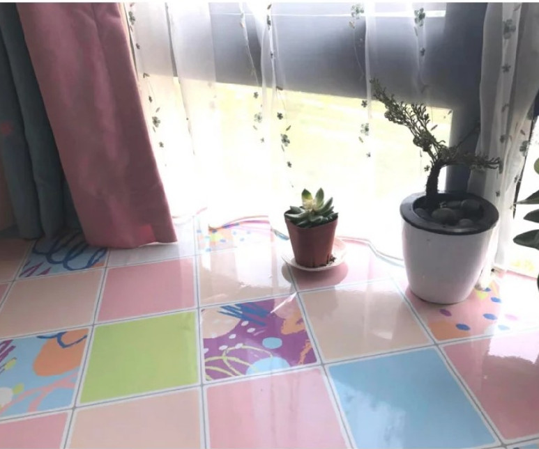 Cuộn 3 Mét Decal Giấy Dán Bếp Tráng Nhôm Cách Nhiệt Ô Hồng