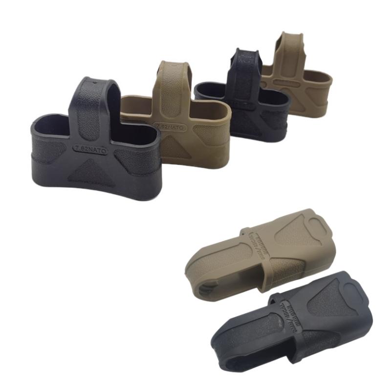 5PCS/Lô chiến thuật 9mm 5.56 7.62 Lồng lồng cao su Fast Mag kéo cho M4 M16 AK MP5 Tạp chí Hỗ trợ bắn súng CS Wargame