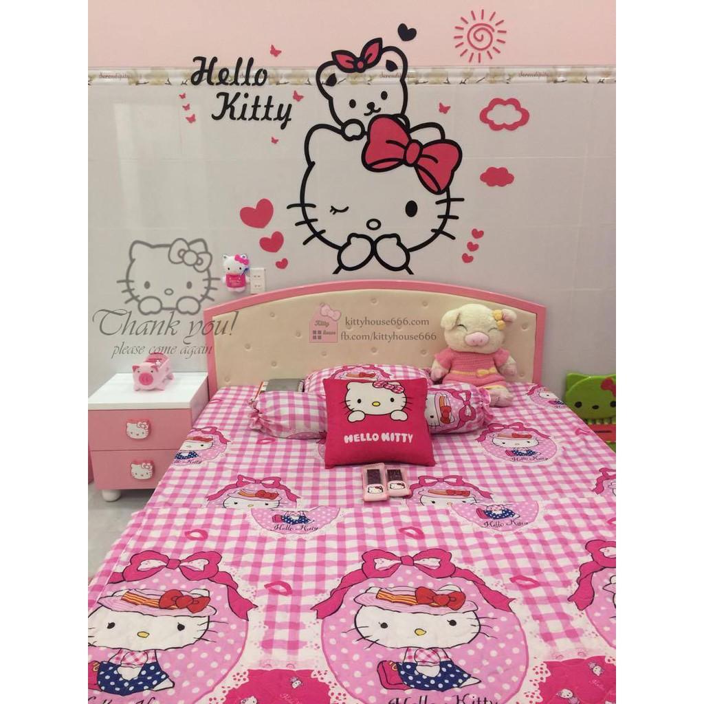 DÁN TƯỜNG 3D NGẬM TAY KITTY HOUSE