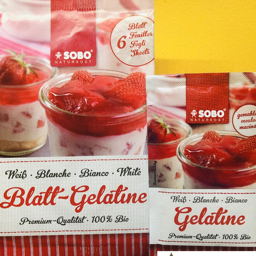 Gelatine hữu cơ dạng lá Sobo 10g (6 lá)