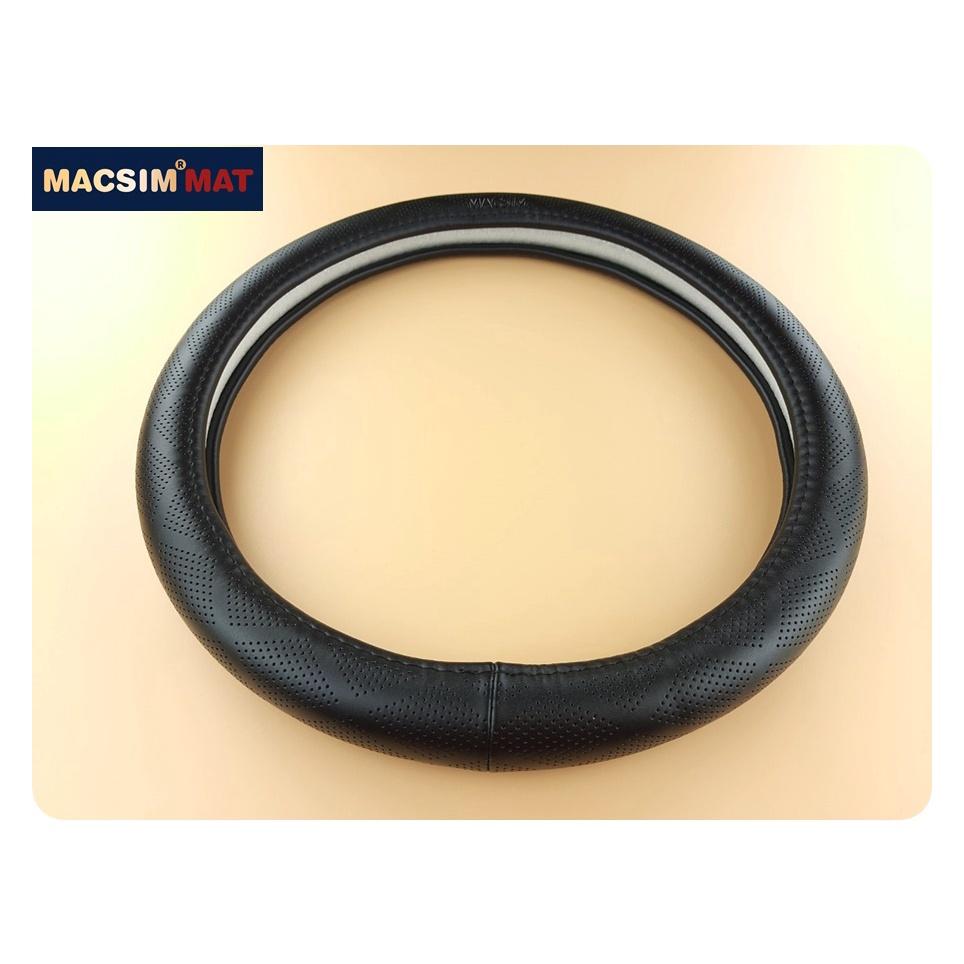 Bọc vô lăng cao cấp Macsim mã L632 chất liệu da thật - Khâu tay 100% size M