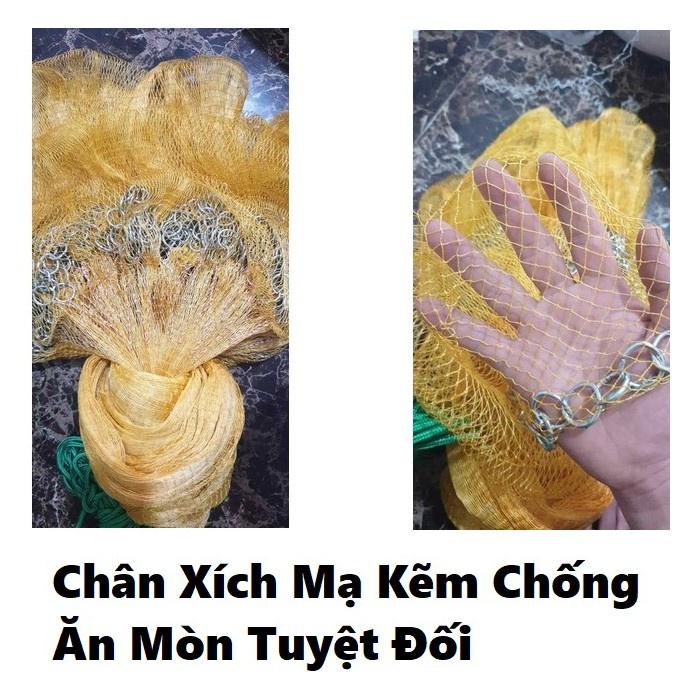 Chài Bắt Cá Cao Cấp Thái Lan Mắt Mau Chân Xích LU04 Chuyên Đánh Bắt Thủy Sản, Chì Đúc, Mắt Lưới Dai, Bền -SANAMI FISHING