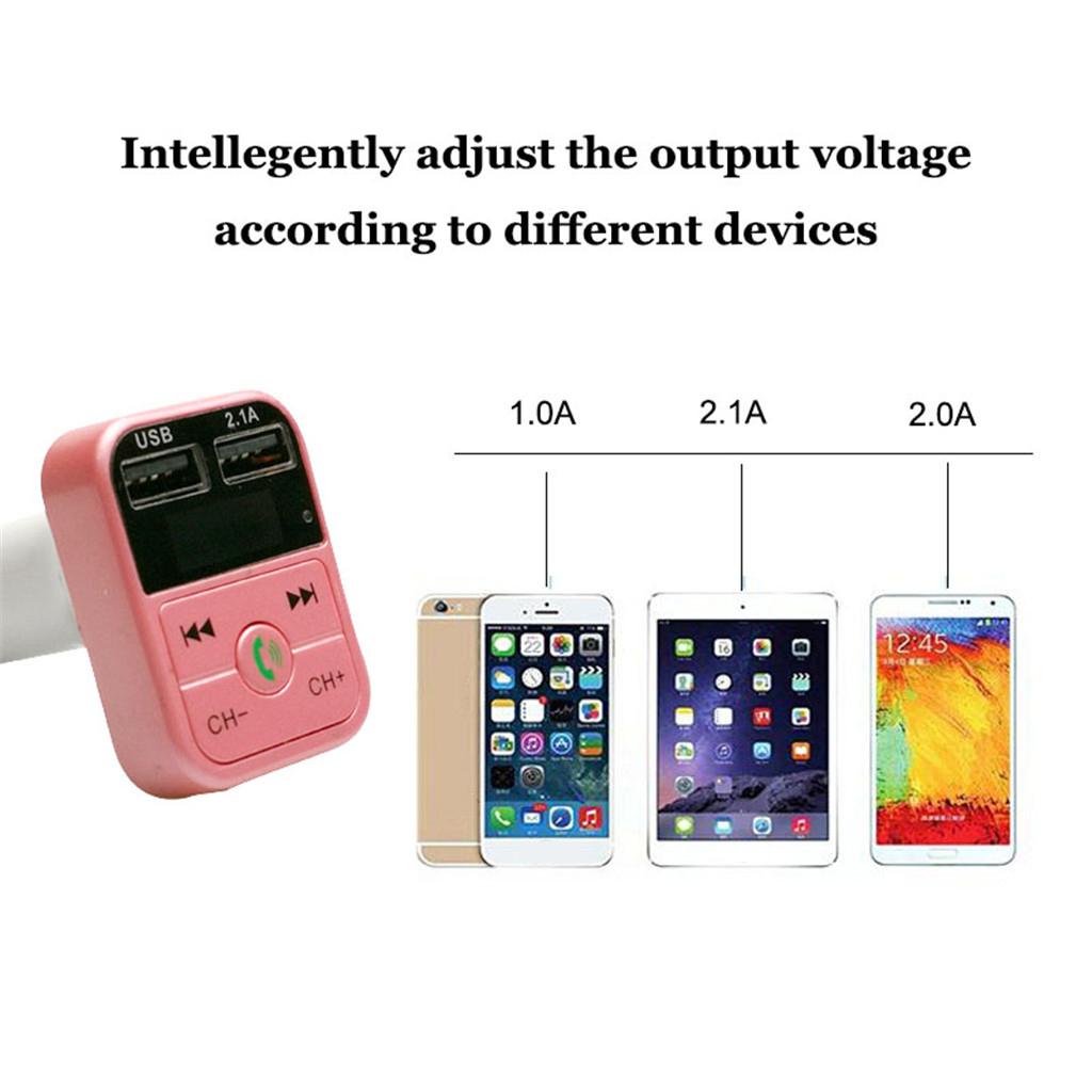 Wireless Bluetooth FM Receiver Dual USB Car Charger Cigarette Socket