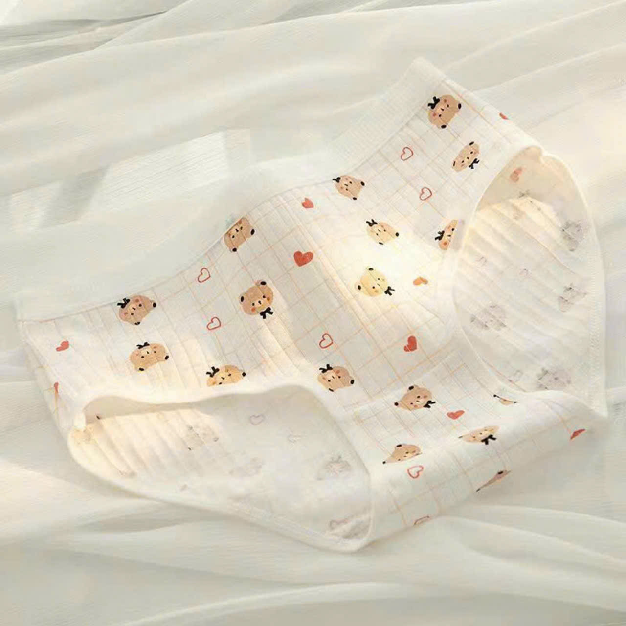 SET 5 QUẦN LÓT GẤU CAM DỄ THƯƠNG TỪ 40-60KG DÀNH CHO NỮ