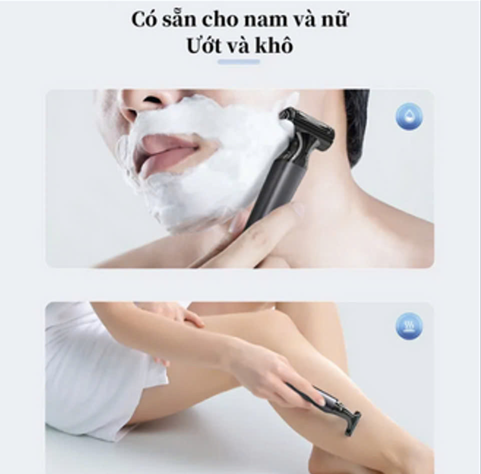 Máy Cạo Lông Đa Năng Vùng Kínn Cho Nam Nữ Công Nghệ Thiết Kế Đặc Biệt 3 Lưỡi Dao An Toàn Tuyệt Đối Cho Vùng Da Nhạy Cảm Tẩy Lông Đời Mới Không Dây Dùng Pin Sử Dụng Liên Tục toàn thân triệt lông thẩm mỹ phái đẹp thiết kế nhỏ gọn dễ dàng mang theo cao cấp