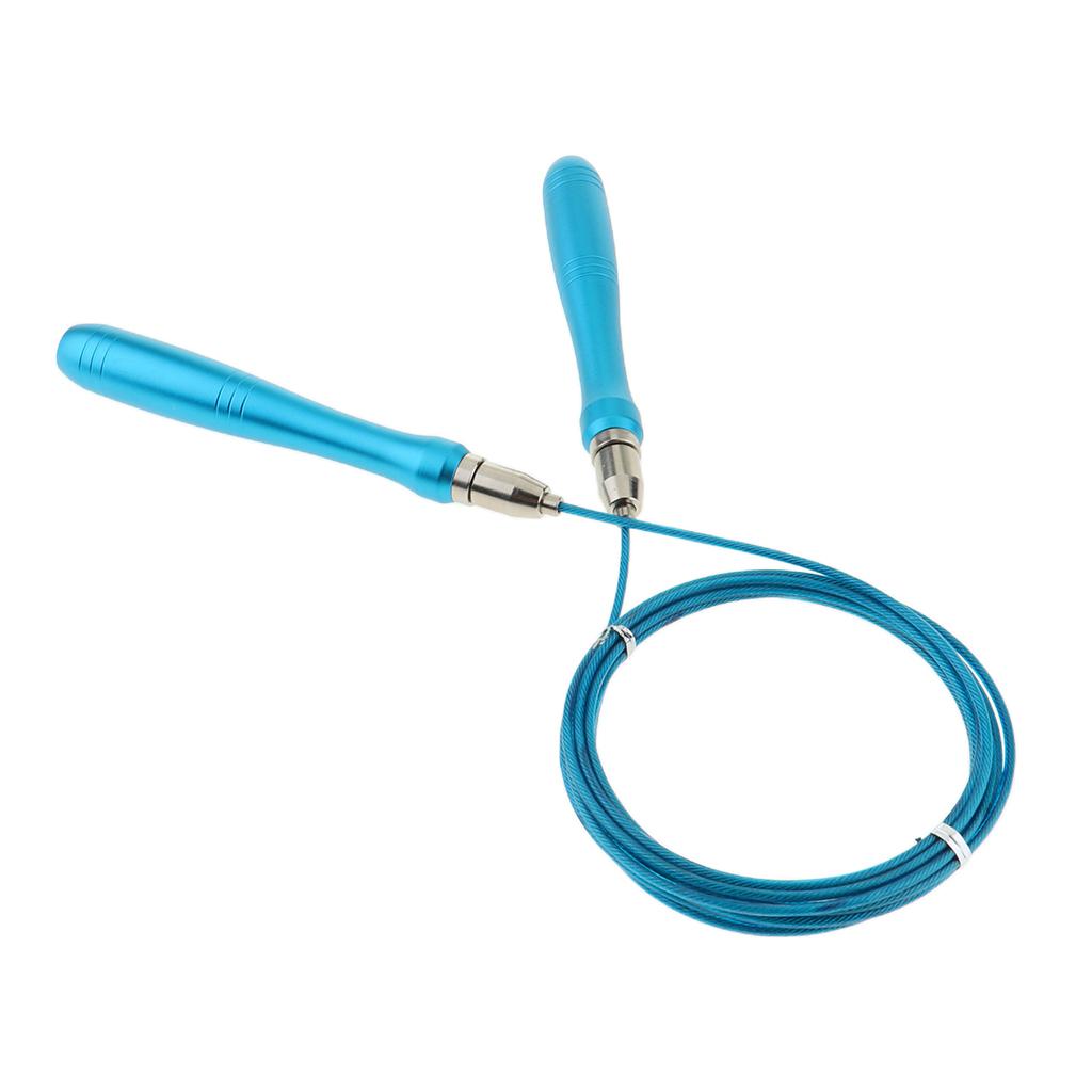 Jump Rope Skipping Rope - Self-locking - Adjustable with Ball Bearing Blue