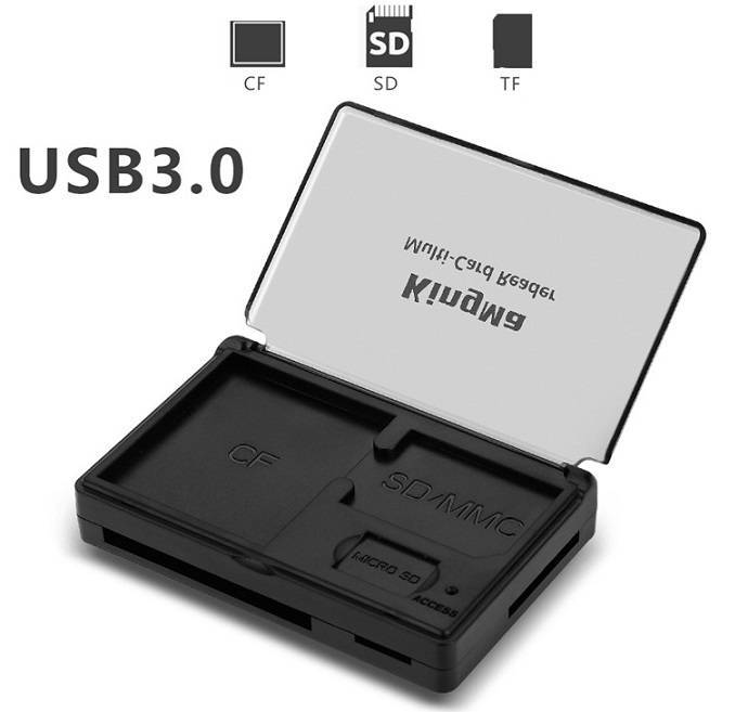 Đầu đọc thẻ nhớ USB 3.0 Kingma kèm hộp đựng hàng chính hãng.