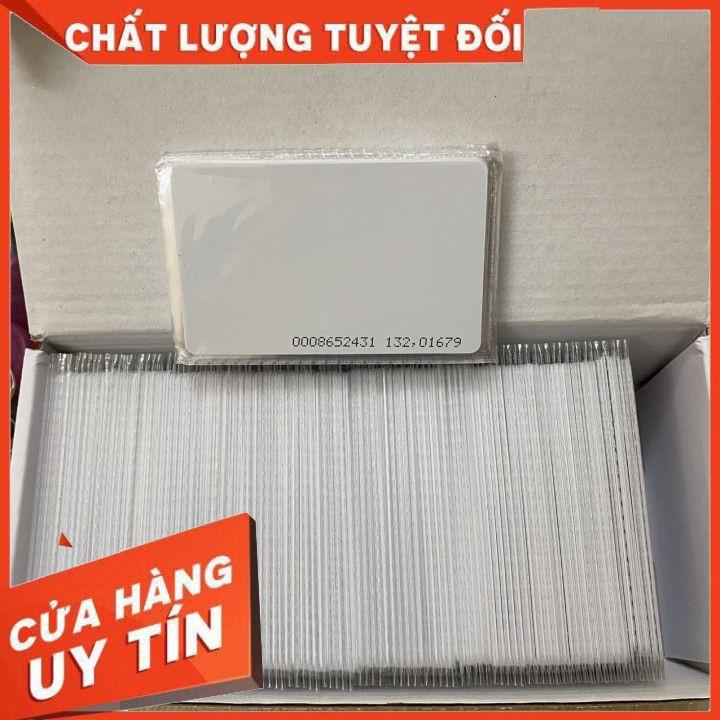 Thẻ cảm ứng Proximity, thẻ cảm ứng loại 0,8mm dùng cho hệ thống chấm công kiểm soát bằng thẻ, thẻ màu trắng