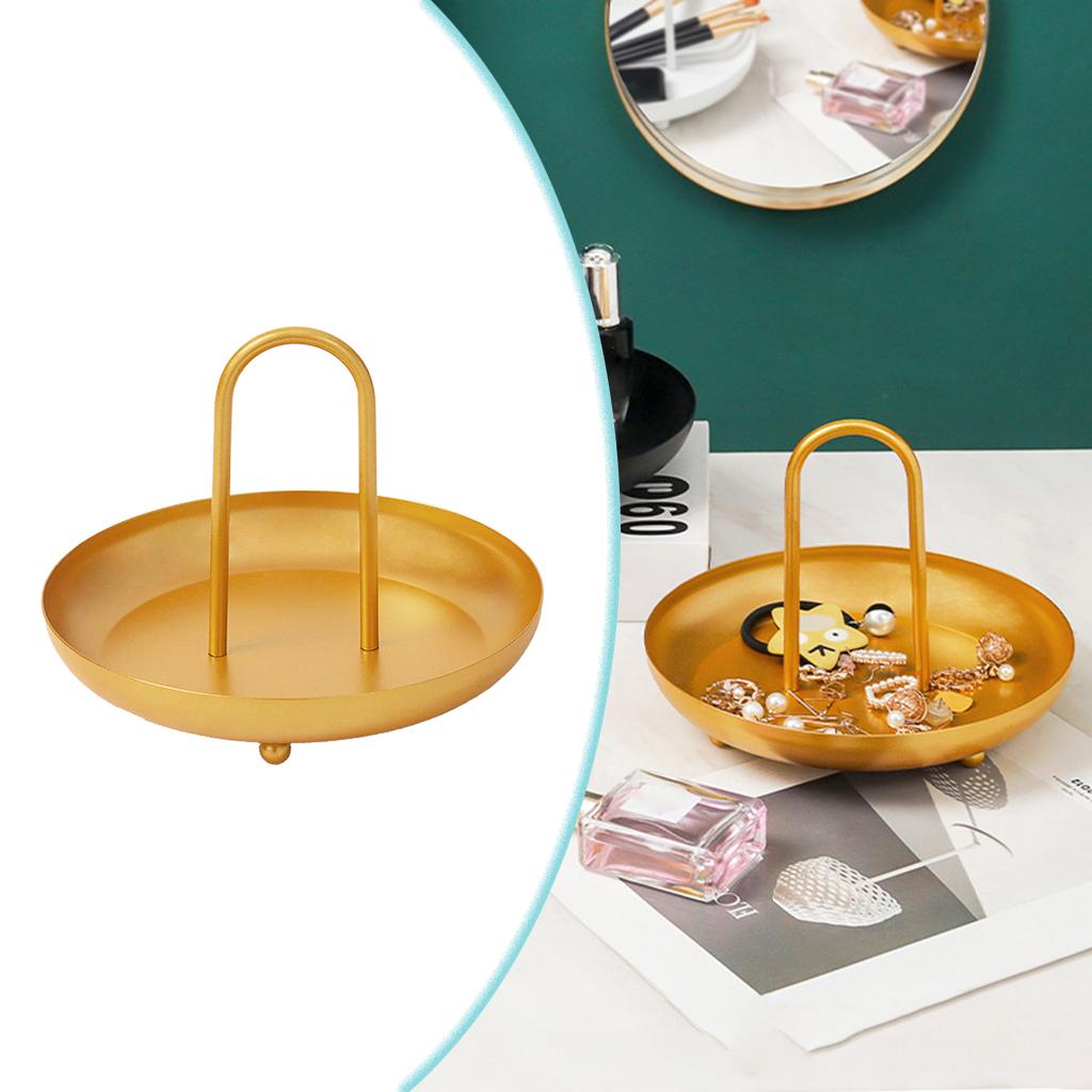 Round Jewelry Tray 5.5 Inch Meal Food Cake Storage Plate Decoration Gift